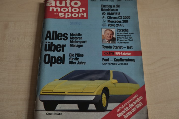 Deckblatt Auto Motor und Sport (23/1978)